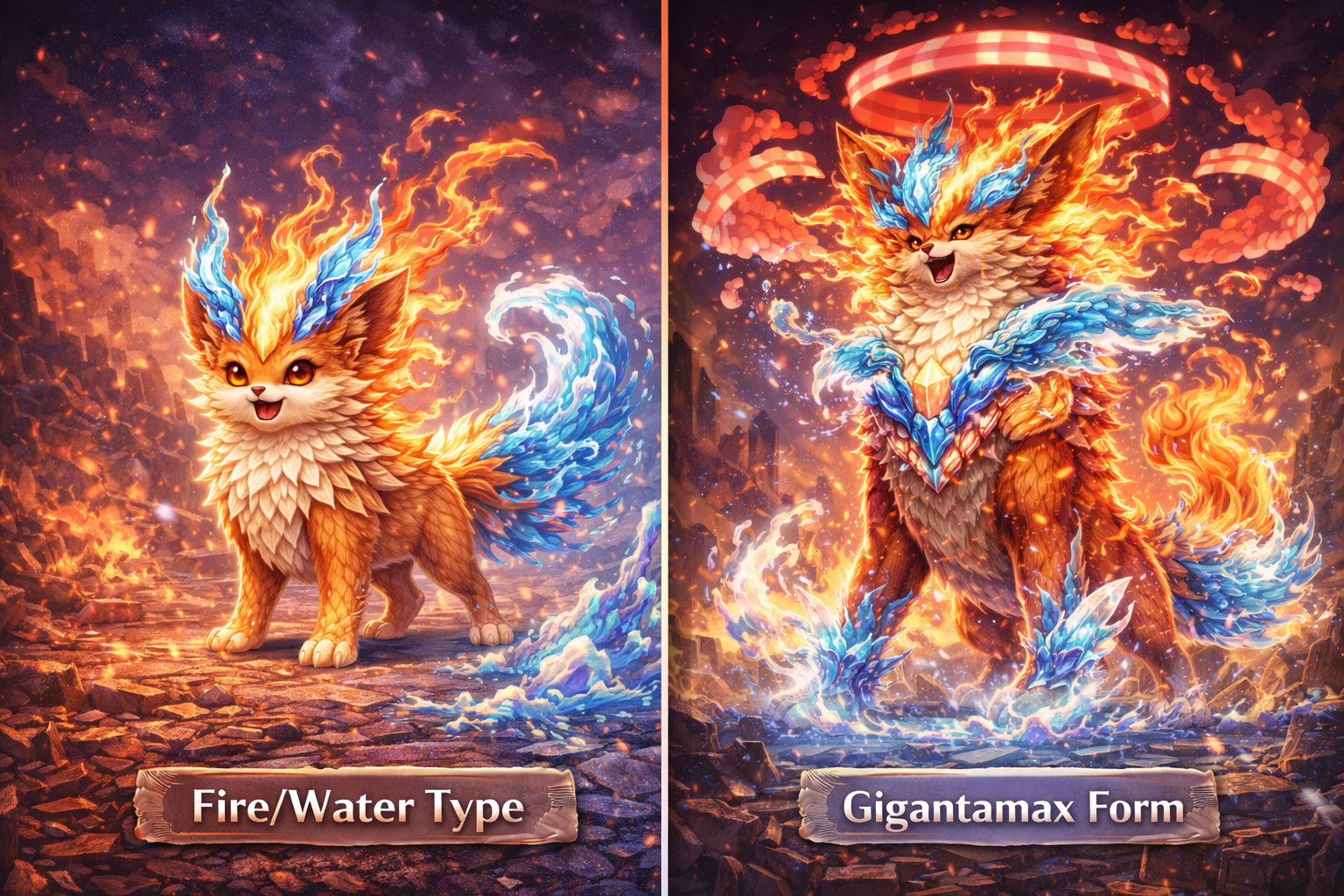Aquaflare Fire/Water Evolution